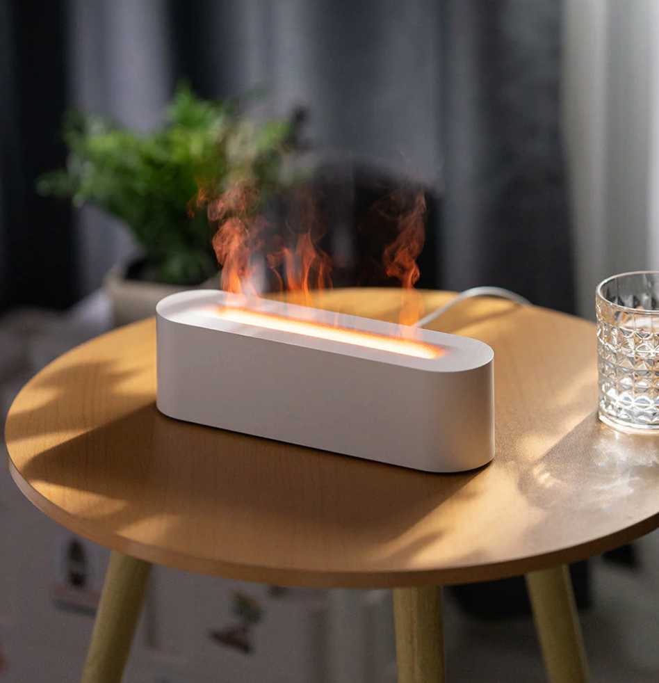 FlameAura Ultrasonic Humidifier - White - Streetstore 