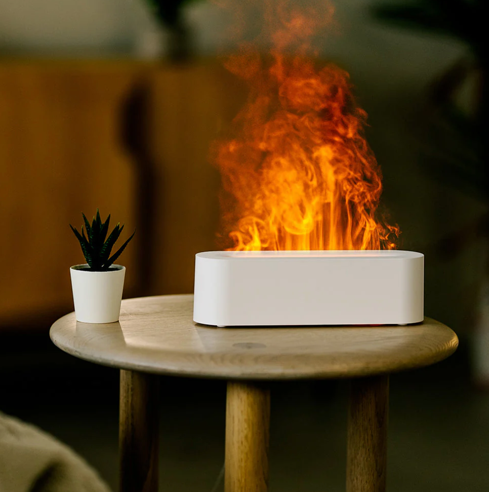 FlameAura Ultrasonic Humidifier - White - Streetstore 