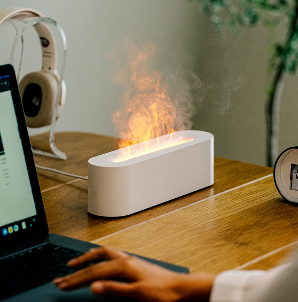 FlameAura Ultrasonic Humidifier - White - Streetstore 
